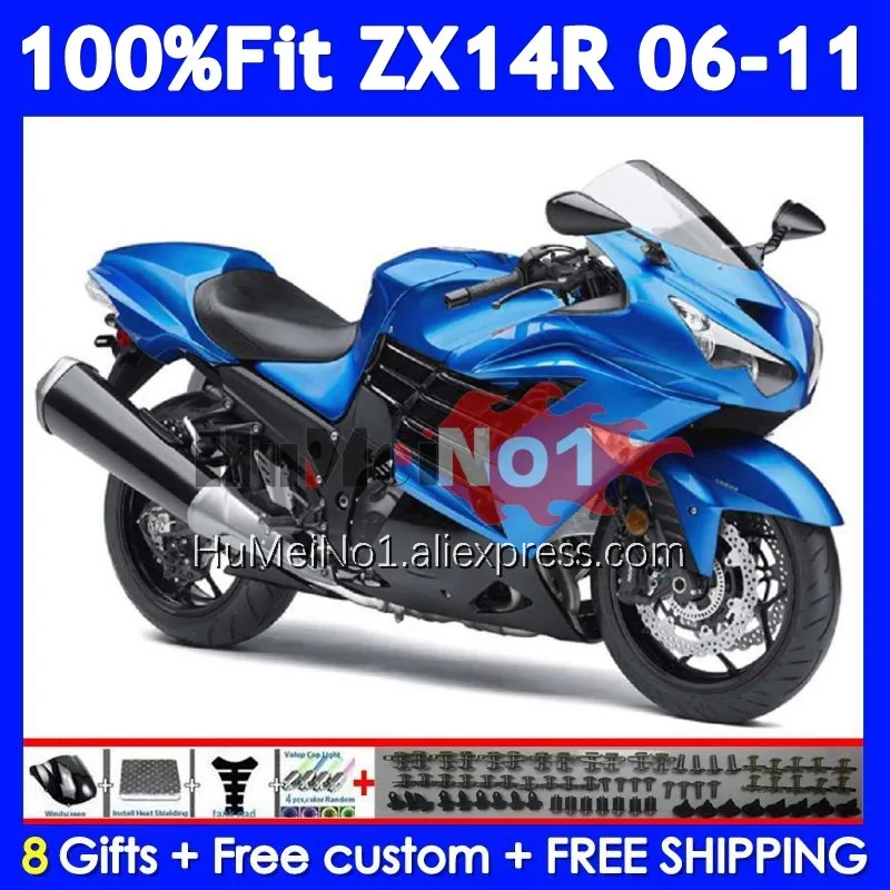 Body For KAWASAKI NINJA ZX 14R ZX14R 06 07 08 09 10 Pearl blue 11 227No.34 ZX14 R ZX-14R 2006 2007 2008 2009 2010 2011 Fairing