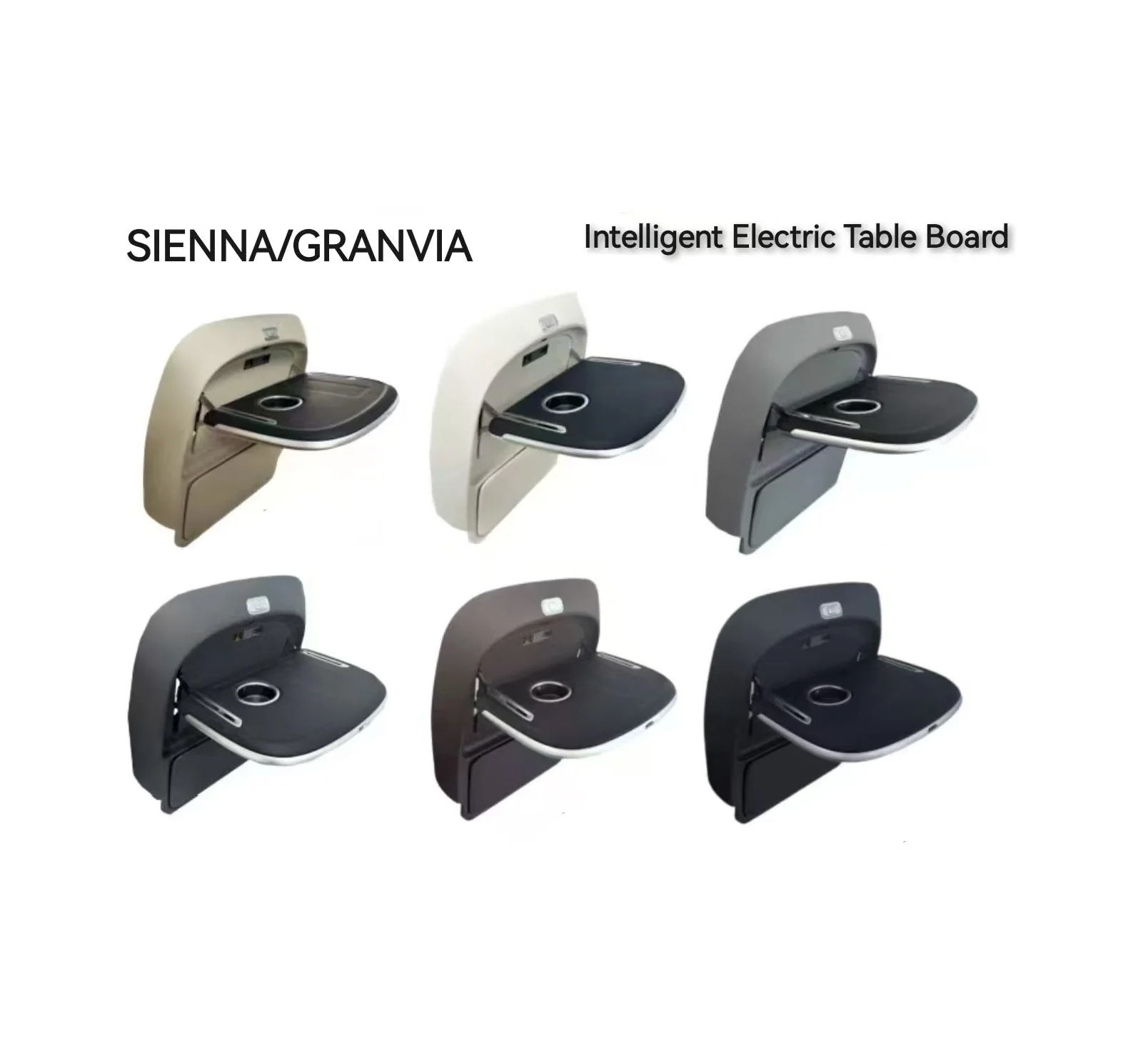Small Electric Folding Table Board with Wireless Charging Multi-Functional for SIENNA/GRANVIA Car Seats