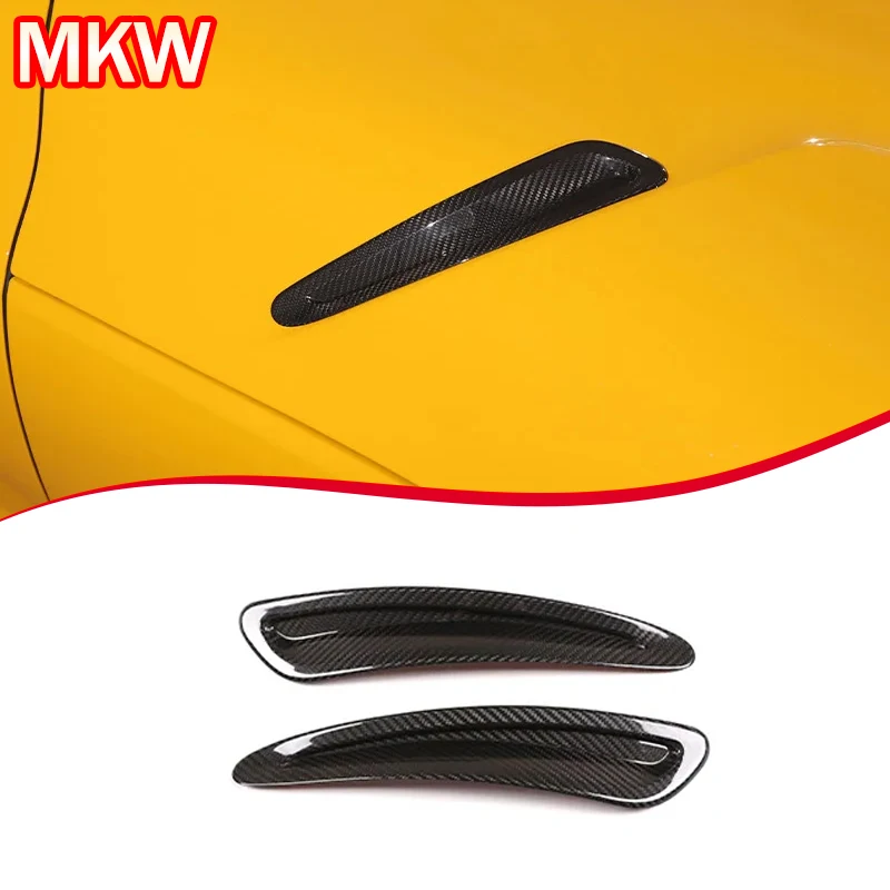 

For 2019-2022 Toyota Supra A90 A91 Real carbon fiber Hood side decorative cover Car Supplies Interior modification accessories