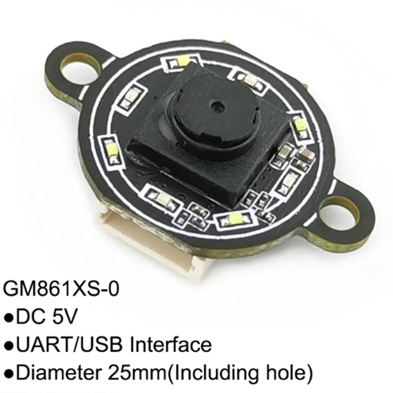 Y43A-GM861XS-0 Kleine 1D/2D Barcode QR Code DC5V Barcodelezer Module UART/USB Interface Wit Groene LED voor Android Linux