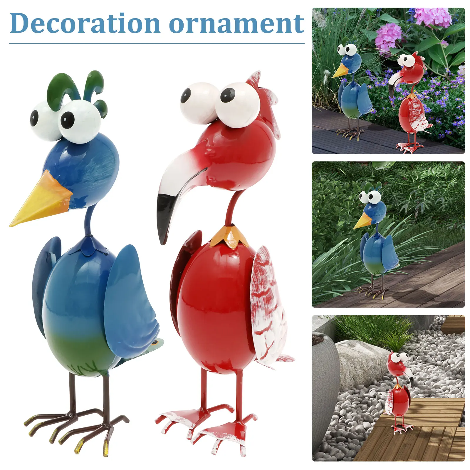 

Металлические садовые статуи павлинов для декора двора, уличные украшения для дома, декор для газона, садовые аксессуары