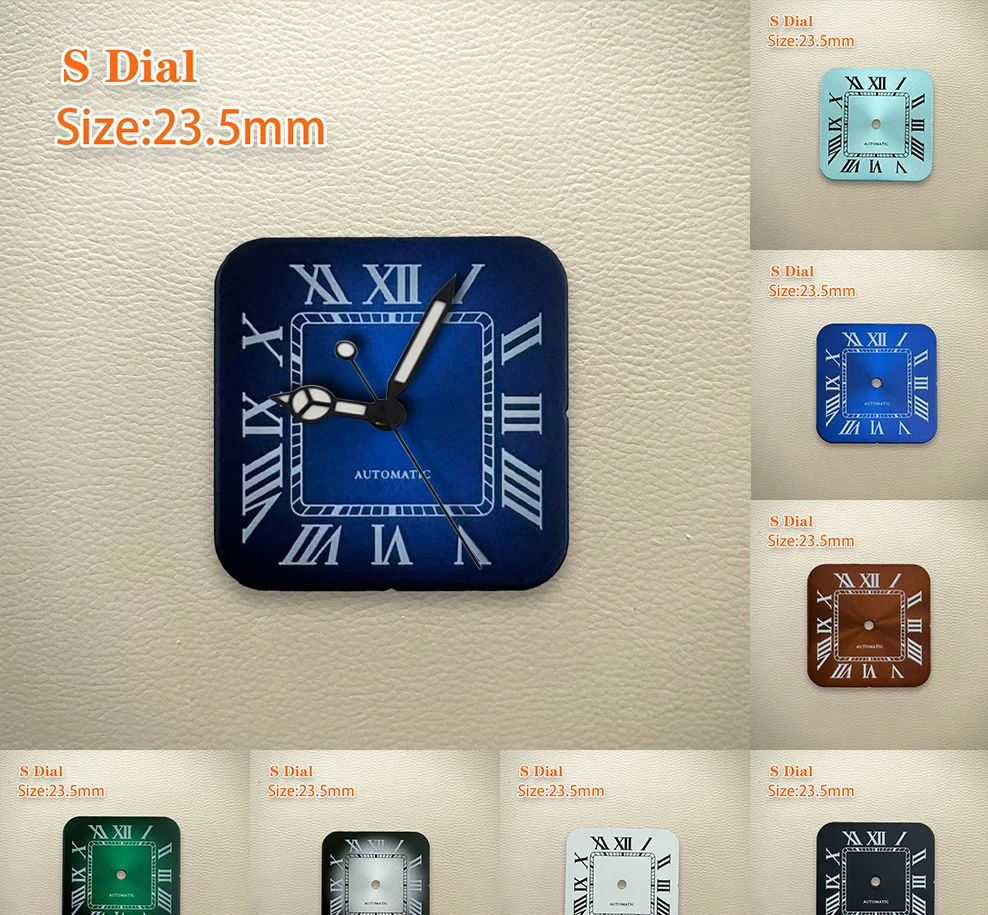 23.5mm S Dial No calendar Dial Roman dial Square Dial Fit NH05 Japanese Movement Watch Modification Accessories