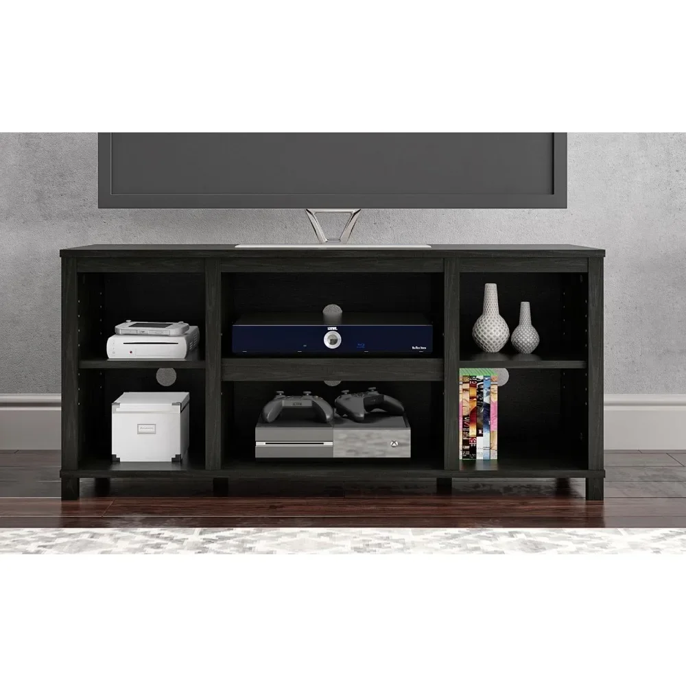 

TV Cabinet 3-in-1 Flat Panel TVs Stand for Up To 50" Charcoal Home Furniture Stand Modern TVes Stand Black Oak