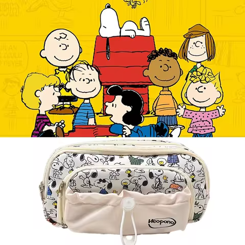 Snoopy Pencil Case Japanese Style Graffiti Design Large Capacity Pouch for Students High Aesthetic Stationery Bag Gift Idea