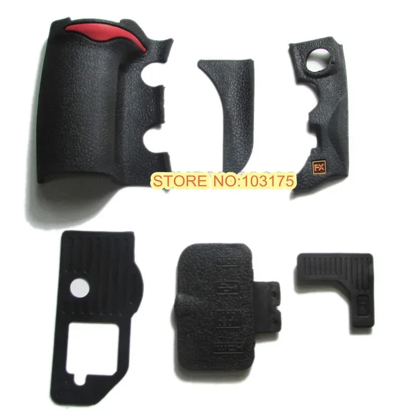 New A Set of 6 Pieces Grip Rubber Cover USB with Adhesive Tape for Nikon D700 Camera Repair Part