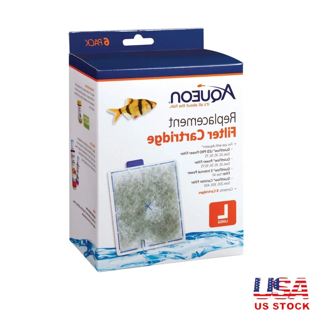 

Сменные фильтрующие картриджи, 6 упаковок, активированный уголь, простая установка, принадлежности для аквариума, система фильтрации воды, аквариумы