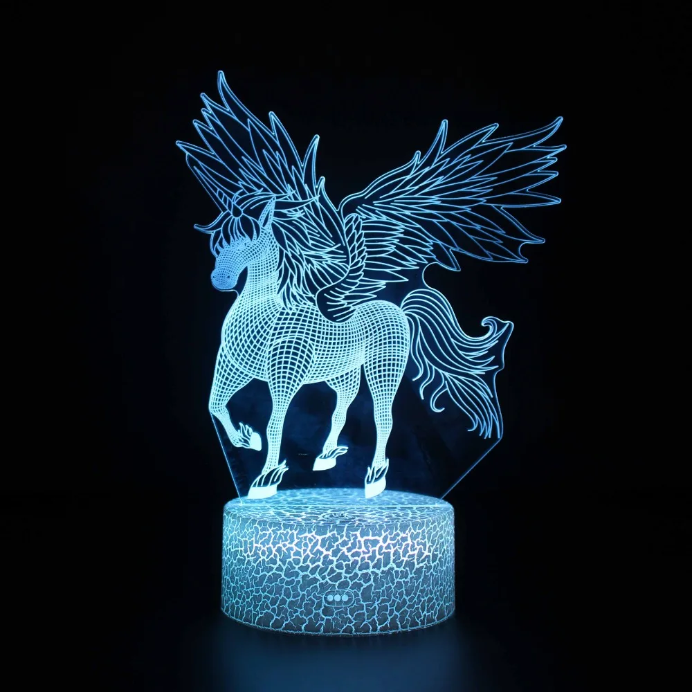 Unicorn Night Light 3D Illusion Lamp 7 Color Unicorn Lights for Kids Room Decor Birthday Gifts for Boys Girls Kids Children Teen