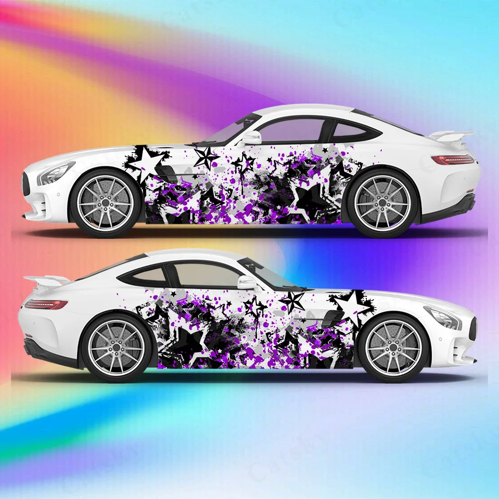 

Красные наклейки со звездами, цветочные украшения для всего тела, покрывающие царапины, защищают автомобильные наклейки, водонепроницаемые автомобильные виниловые обертывания