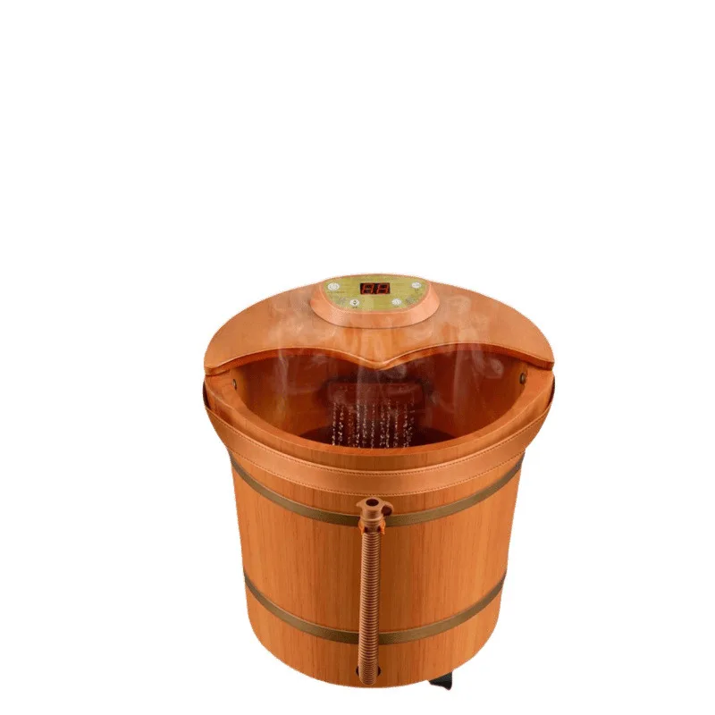 

Wooden bucket foot bath bucket constant temperature heating electric automatic massage foot bath bucket