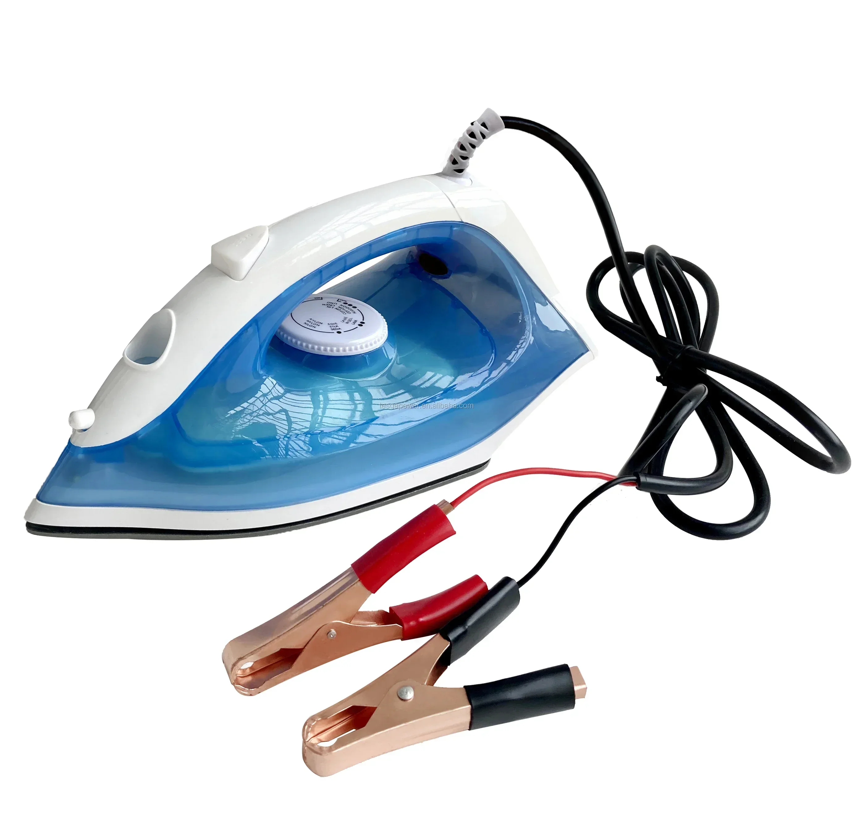 

12v clothes iron dc electric spray iron for clothes powered with battery 12v plug Crocodile clip