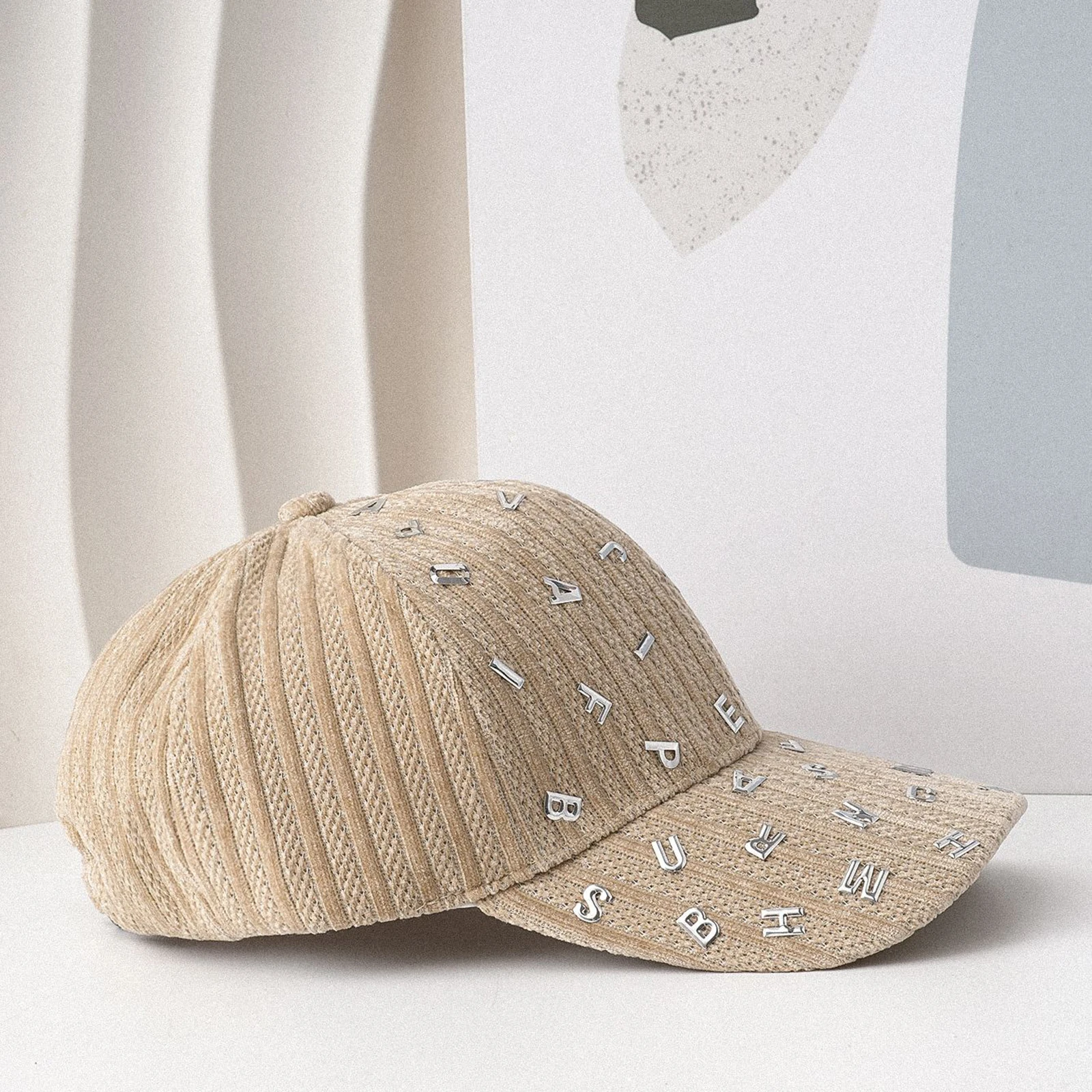 Winter Fall Baseball Cap for Women Men Metal Letter Low Profile Unstructured Hat Casual Sun Hat