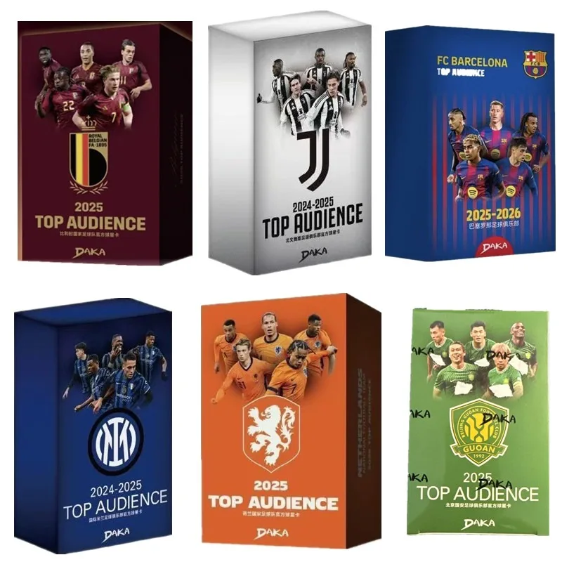 

2025-2026 Daka Genuine Top Audience Football Trading Cards Manchester City AC Milan Juventus Soccer Collectible Cards Toy Gift