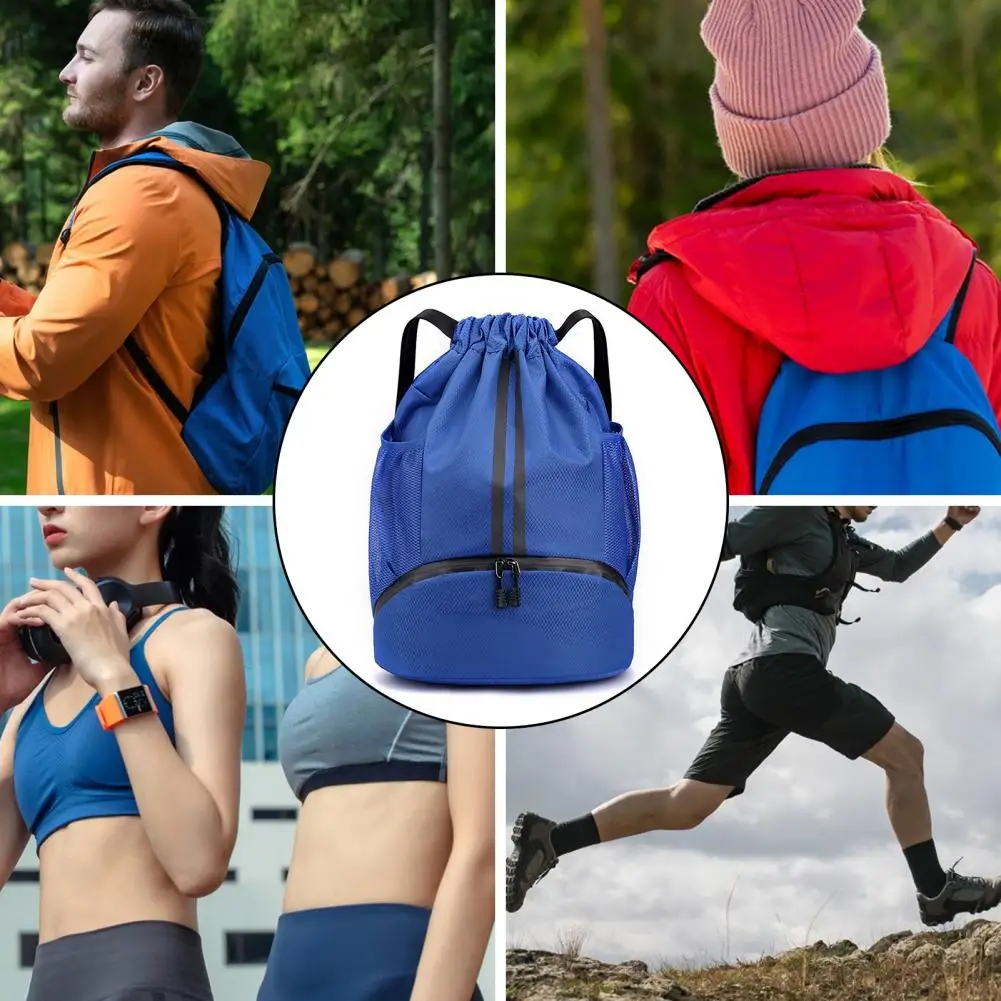 Sports Backpack Drawstring Sports Backpack Capacity Drawstring Gym Bag with Separate Shoe Compartment for Soccer Basketball