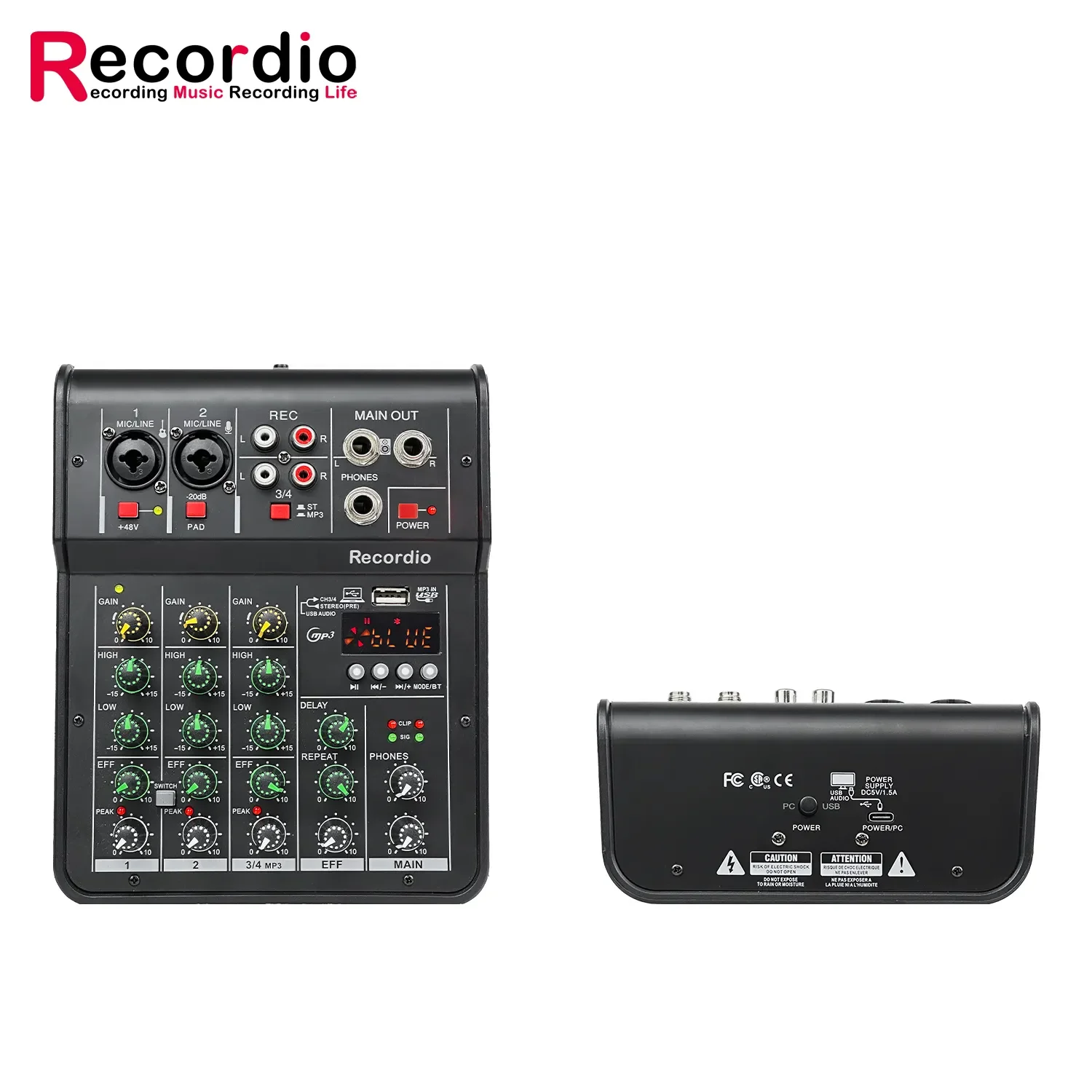 

GAX-450D Многофункциональный USB-аудиомикшер Профессиональная микшерная консоль Мини-аудиомикшер Подходит для студийной уличной прямой трансляции