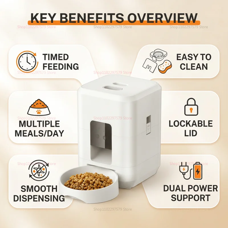 2L WiFi Smart Automatic Pet Feeder App Controlled Timed Slow Quantitative Food Dispenser for Cats Dogs Daily Pet Accessories