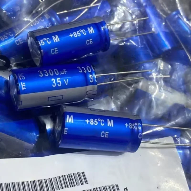 2PCS 3300UF 35V Fever Sound Capacitor 35V 3300UF 16X32 AM Flash Blue Robe