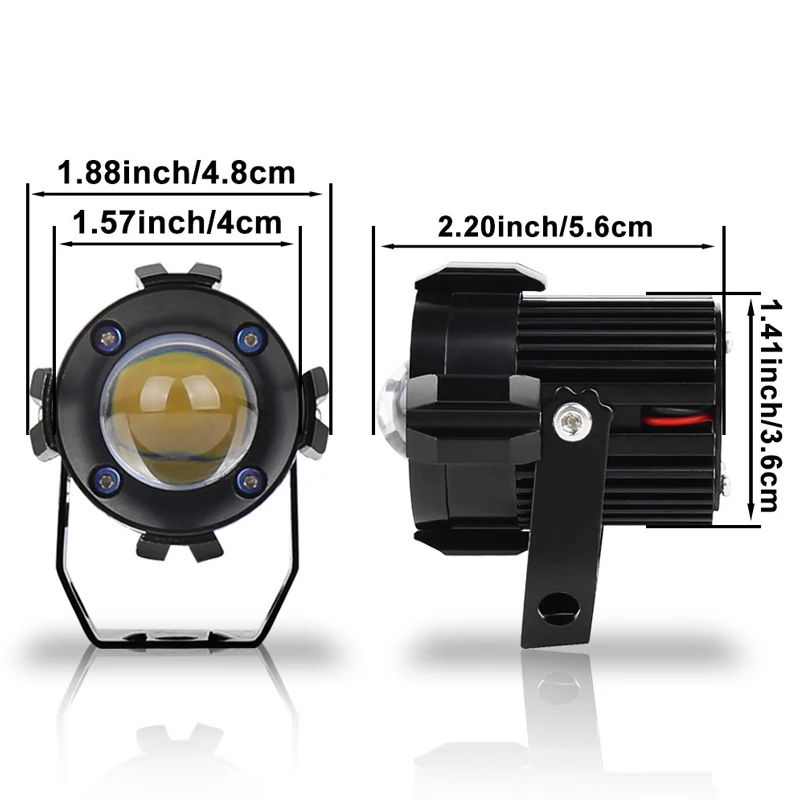 NEW Motorcycle LED Headlight Worklight Spotlight Fog Light High Beam Super White 60W 3000LM For Yamaha Honda SUVs Truck Motor