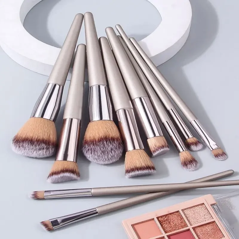 14PCS Makeup Brushes Set Eyeshadow Fluffy Foundation Concealer Blush Highlighter Storage Box Female Cosmetics Beauty Tools