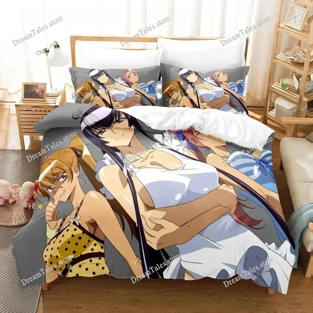 

Sexy Girl Highschool of The Dead Cartoon Poster Sheets Quilt Covers Bedding Dormitory Sheets Bedding Set Soft Warm Bedding Set