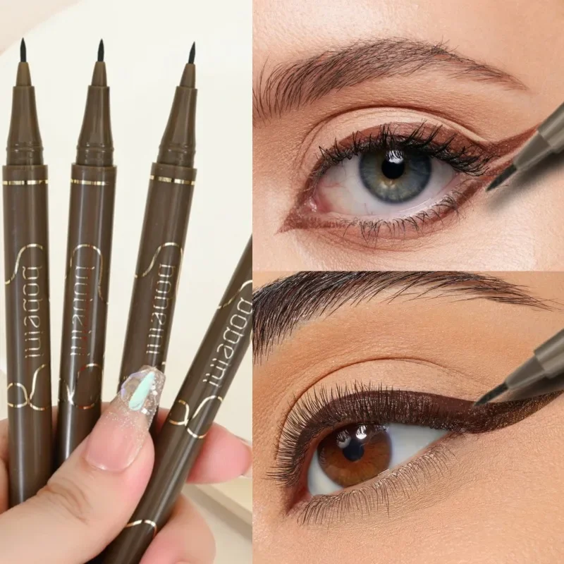 Lasting Liquid Eyeliner Pen Natural Ultra-fine Lying Silkworm Pencil Smooth Waterproof Quick Dry Non-Smudge Makeup
