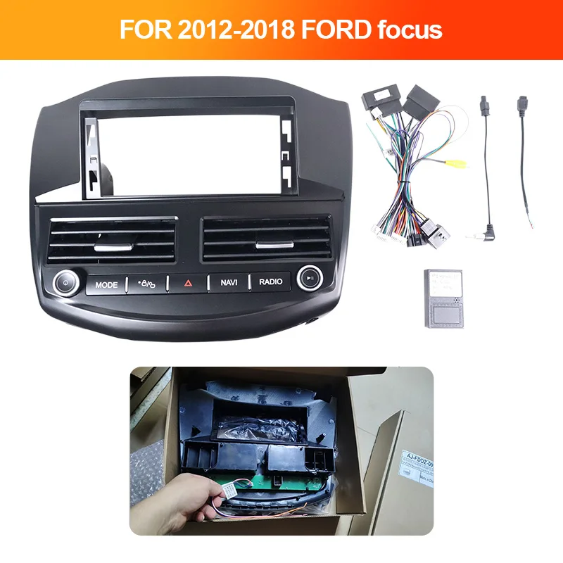 

Для FORD Focus 2012-2018 автомобильный радиоприемник, 12,3-дюймовая стереопанель, 2 Din, установка приборной панели, накладка, рамка, комплект GPS DVD