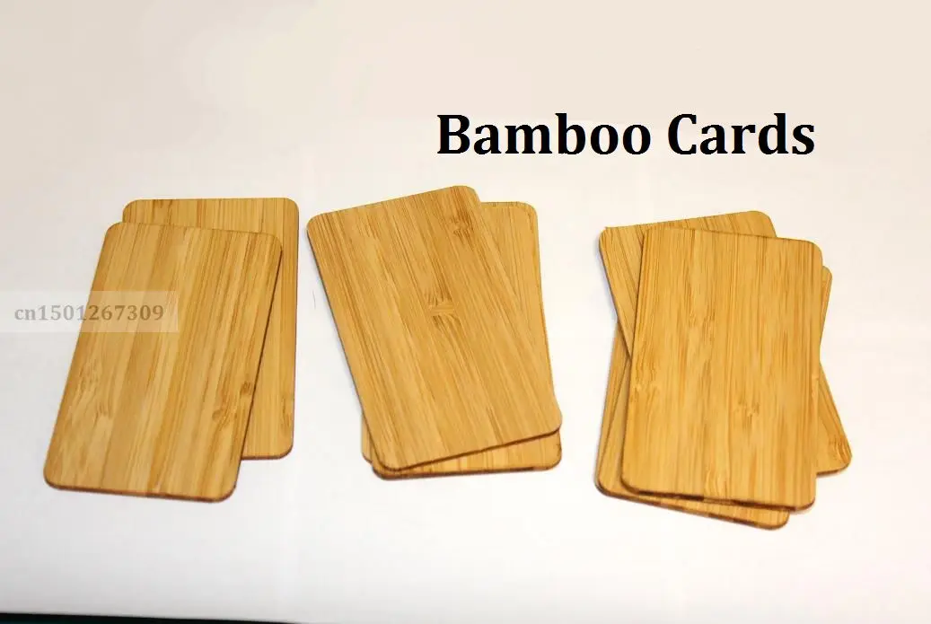 Thickness 2mm Bamboo Blank Business Card Rectangular Cutouts For DIY Craft Project Laser Engraving