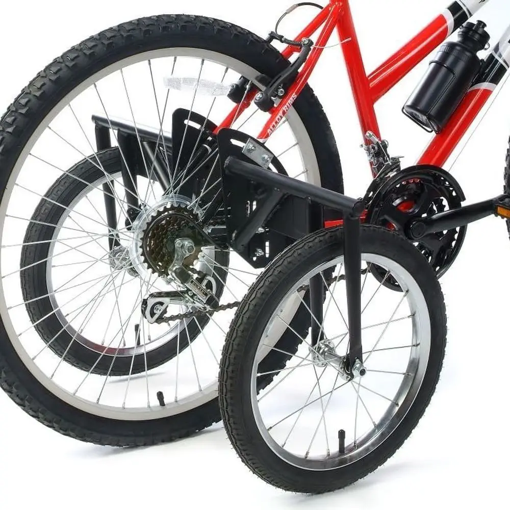 

Sturdy Adult Training Wheels for 24-27 Bikes, 250+ lbs Capacity, Patented Support Kit
