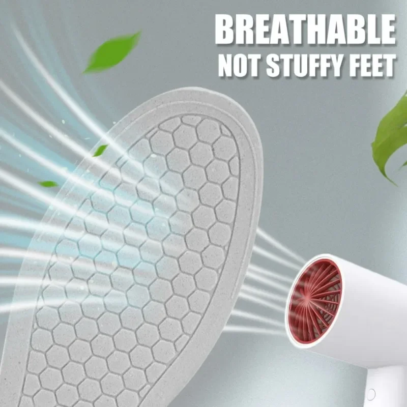 Spring Summer Thin Insoles Fragrant Deodorizing Breathable Shoe Pad Keep Feet Dry Sweat Absorption Knitted Fabric Shoes Cushion