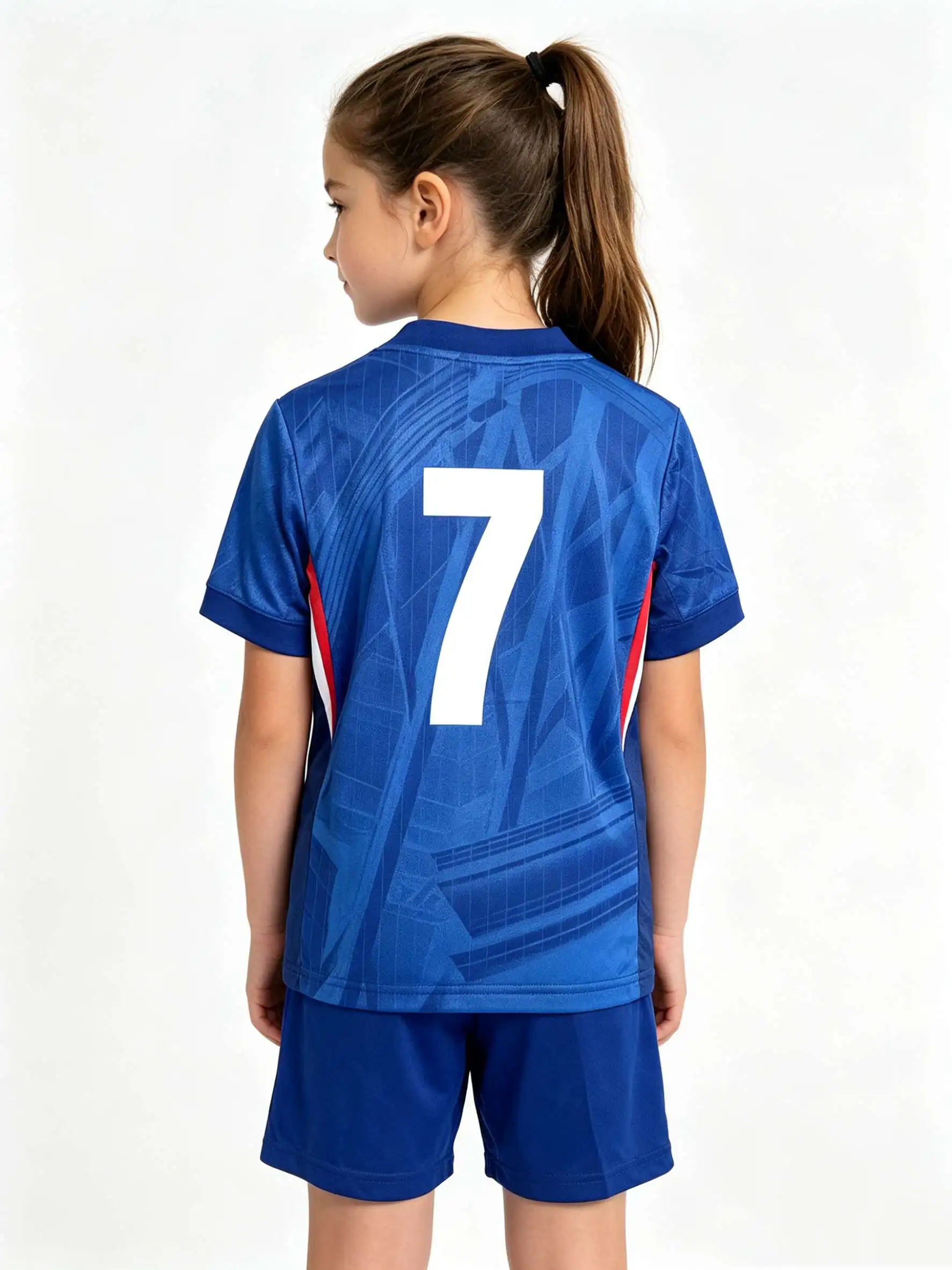New 26/27 Unisex Blank Soccer 2‑Piece Set, Kids Adults Parent‑Child Kit, Custom No.1 7 8 9 10 for School Outdoor Team Sports