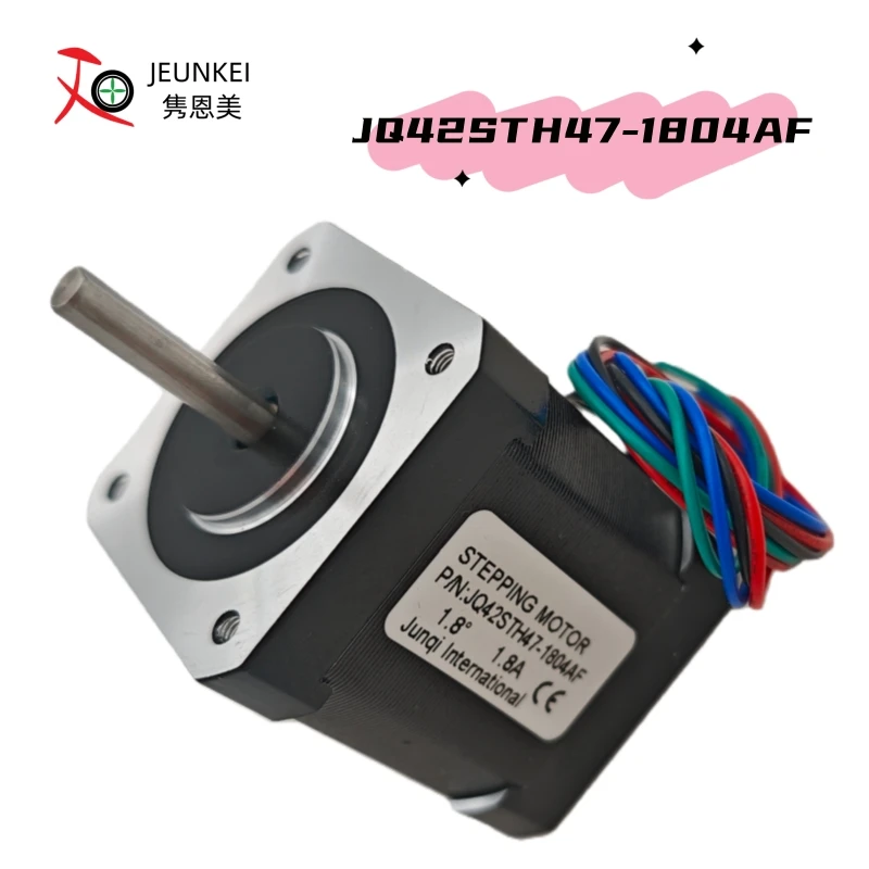 JUNQI Nema17 2-Phase Stepper Motor JQ42STH47-1804A with 4-Lead Wires 0.55N.m for 3D Printer Applications