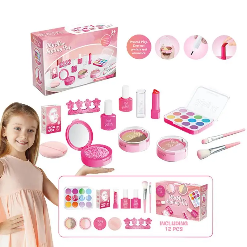 Pretend Make-up Kit für Mädchen Gefälschte Kosmetik Kits Spielzeug Make-Up Set Kosmetik Set Fantasie Pretend Schönheit Make-Up Set Spielzeug