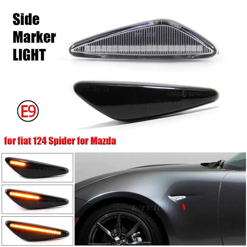 LED Dynamic Turn Signal Blinker Flashing Light Side Marker Blinker For Mazda Miata MX5 ND RX-8 6 Atenza GH 2008-12 5 Premacy CW