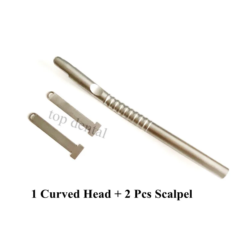 

1Kit Dental Bone Scraper Implant Collector Hand Held Grafting Blade CVD Curved Head