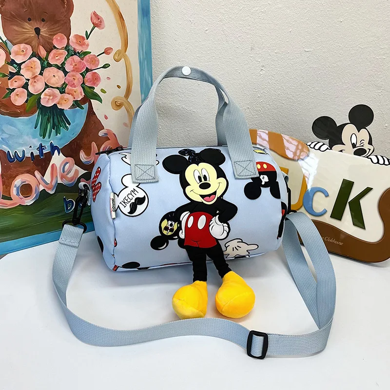 Borse a tracolla con stampa Topolino di vendita calda di alta qualità Borsa a tracolla in pelle PU carina per le donne Borsa da bowling tridimensionale dei cartoni animati