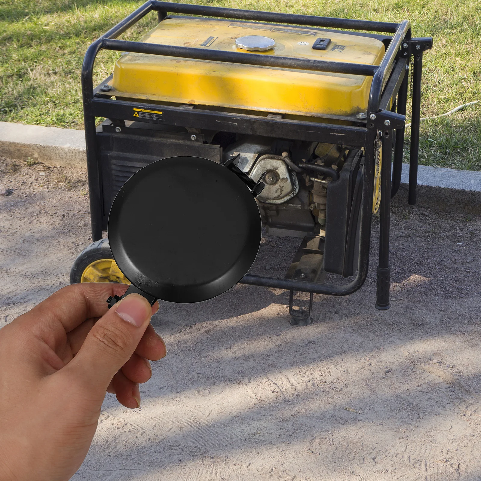 

Heavy Duty Generator Exhaust Rain Cap Iron Cover with Flapper Valve Protection for Wet Weather Outdoor Campgrounds