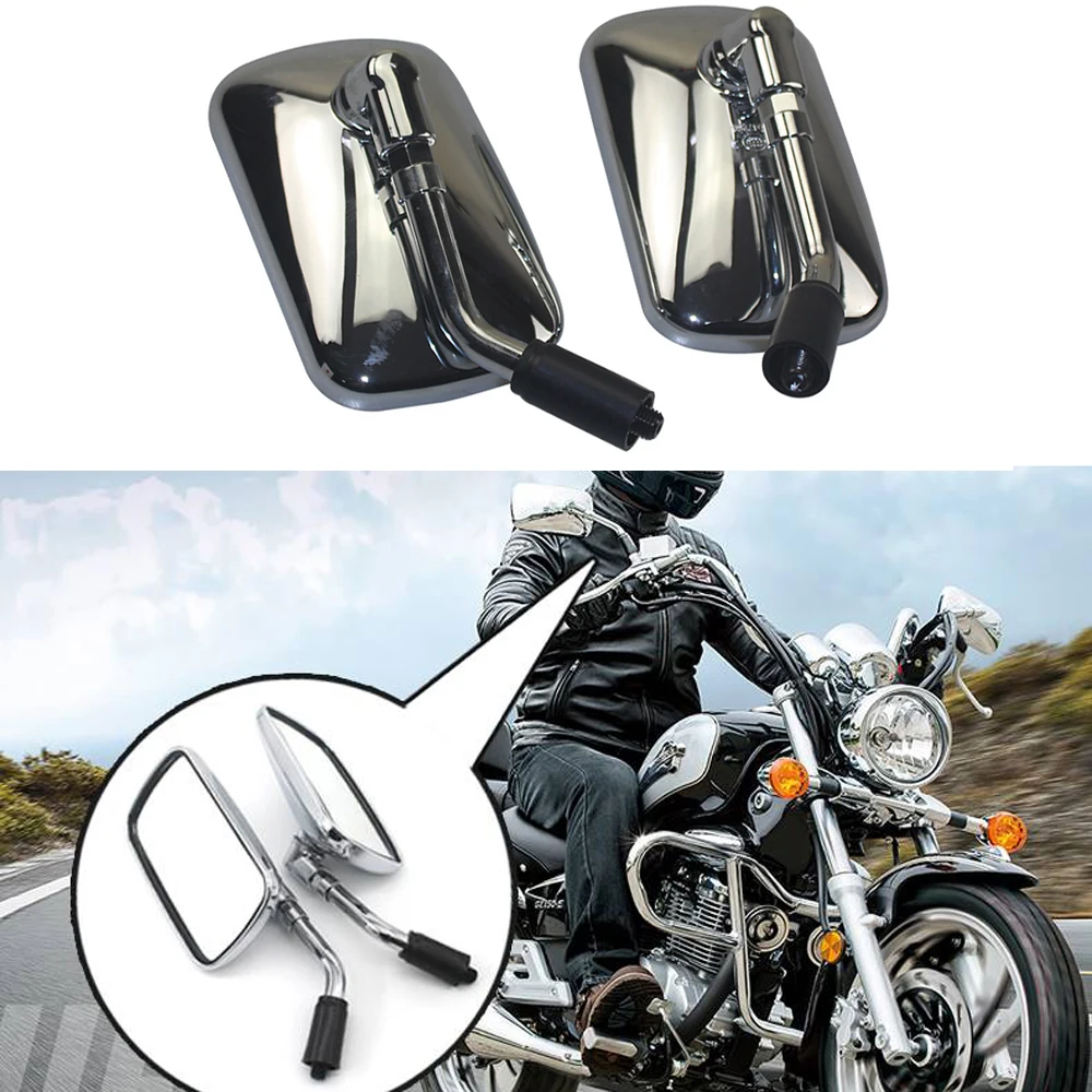 

Motorcycle Chromed Side Mirror for Haojue Suzuki GZ125-A-E GZ125HS HJ150 EN150 QJ250 QS250 CA250 Modified Rearview Back Mirrors