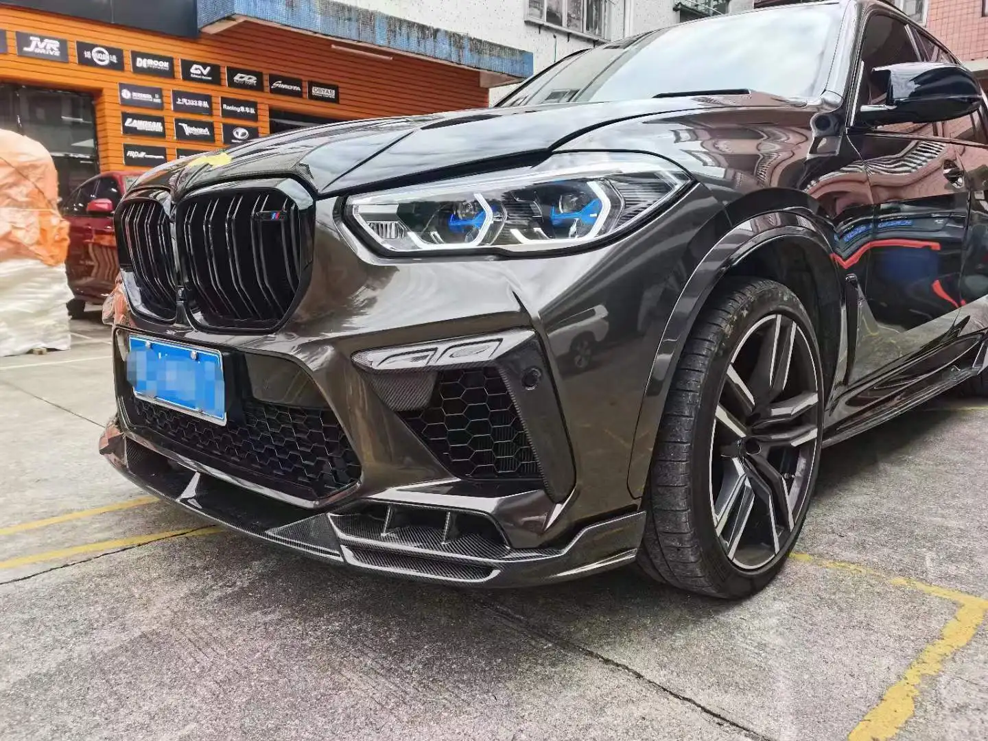 Carbon Fiber Body Kit Front Bumper Front Lip Side Skirt Rear Diffuser Root Spoiler For BMW X5M F95