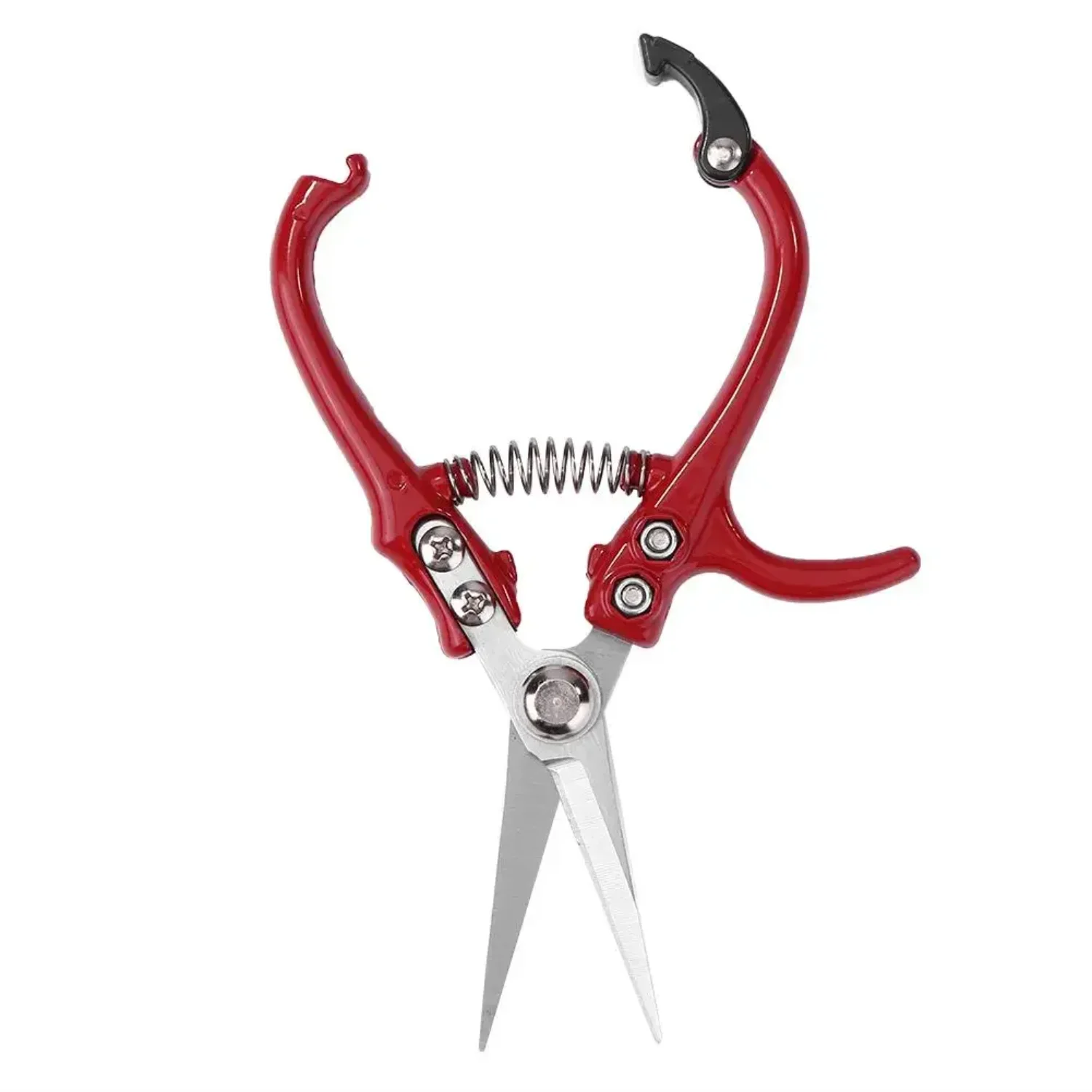 Garden Scissors with Safety Buckle Labor-saving Stainless Steel Spring Gardening Pruning Shear Plant Cutter