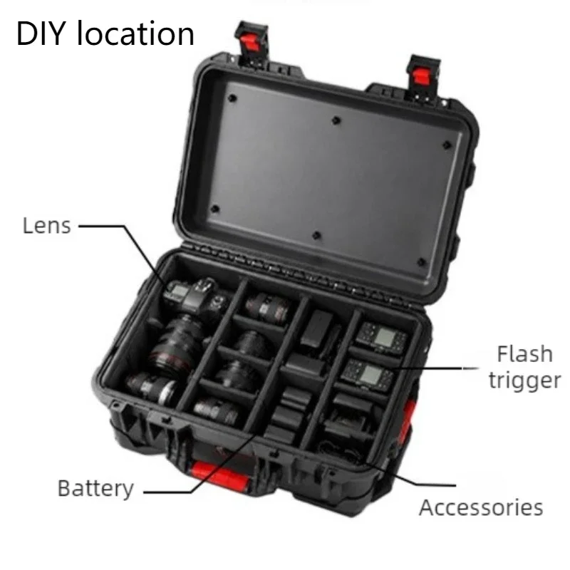 Plastic Tool Case Large Capacity Trolley Case Waterproof Shockproof Camera Protective Box Portable Instrument Transport Boxes