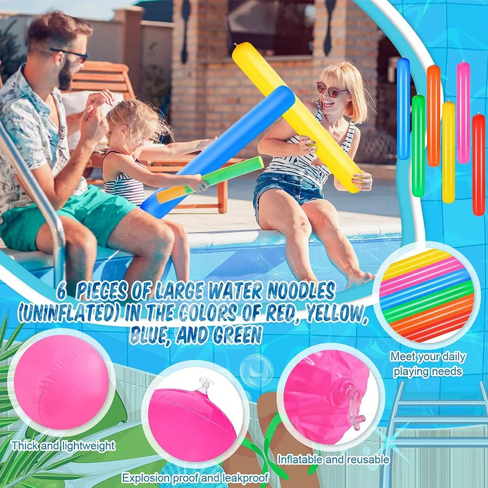 

1 шт. надувные палочки для плавания, плавающая трубка для бассейна, кольцо, надувные палочки, игрушки 90/105 см, разные цвета