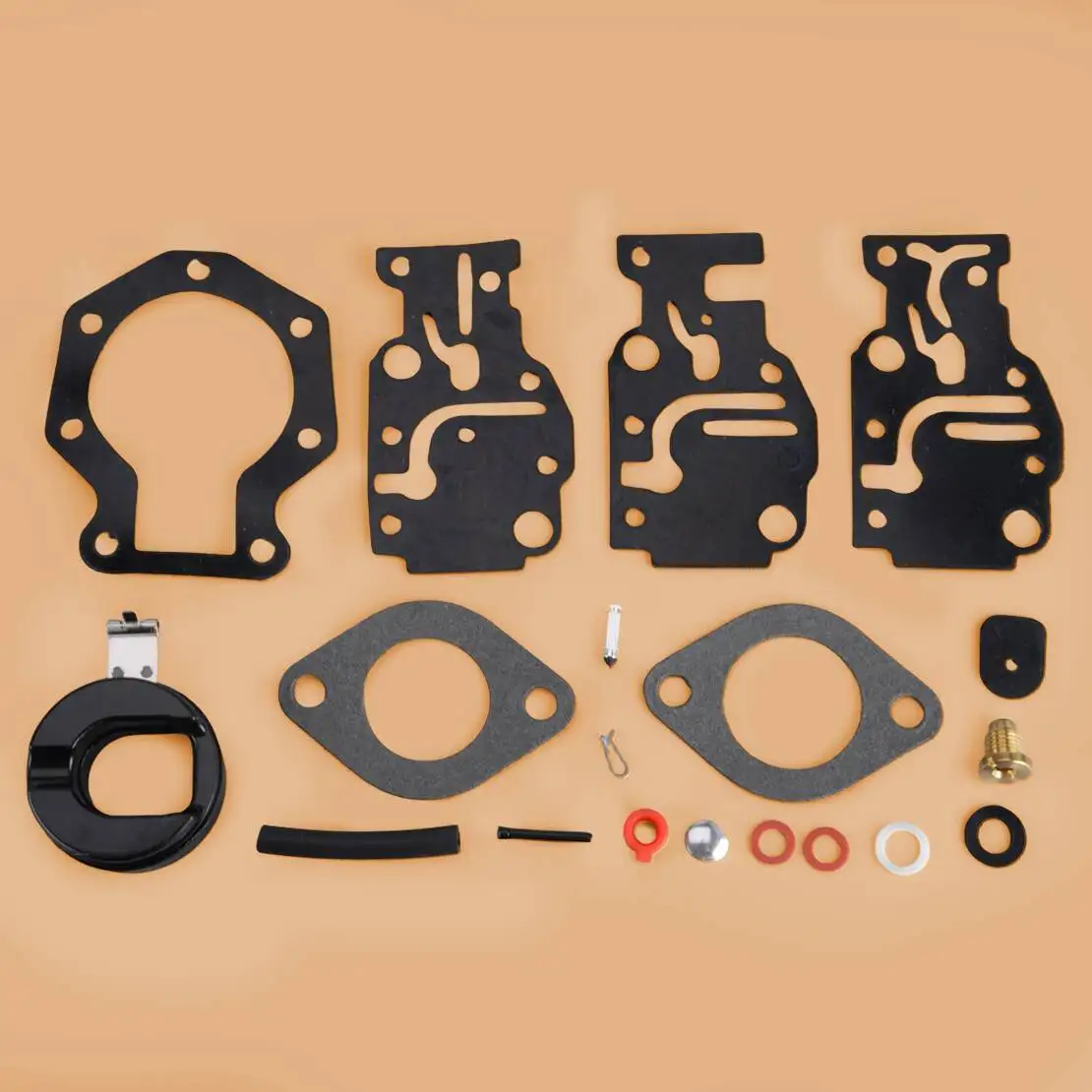 

439073 0439073 431897 0431897 18-7219 Carburetor Repair Kit With Float Fit For Johnson Evinrude 6 8 9.9 15 20 HP 1991 1992-1996