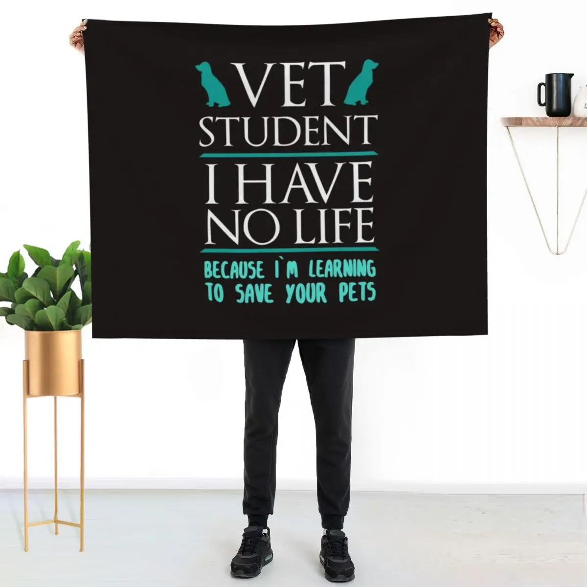 Vet Student Gift Medical Pet Helper Student Throw Blanket Flannel sofa bed Soft Luxury Designer heavy to sleep Blankets