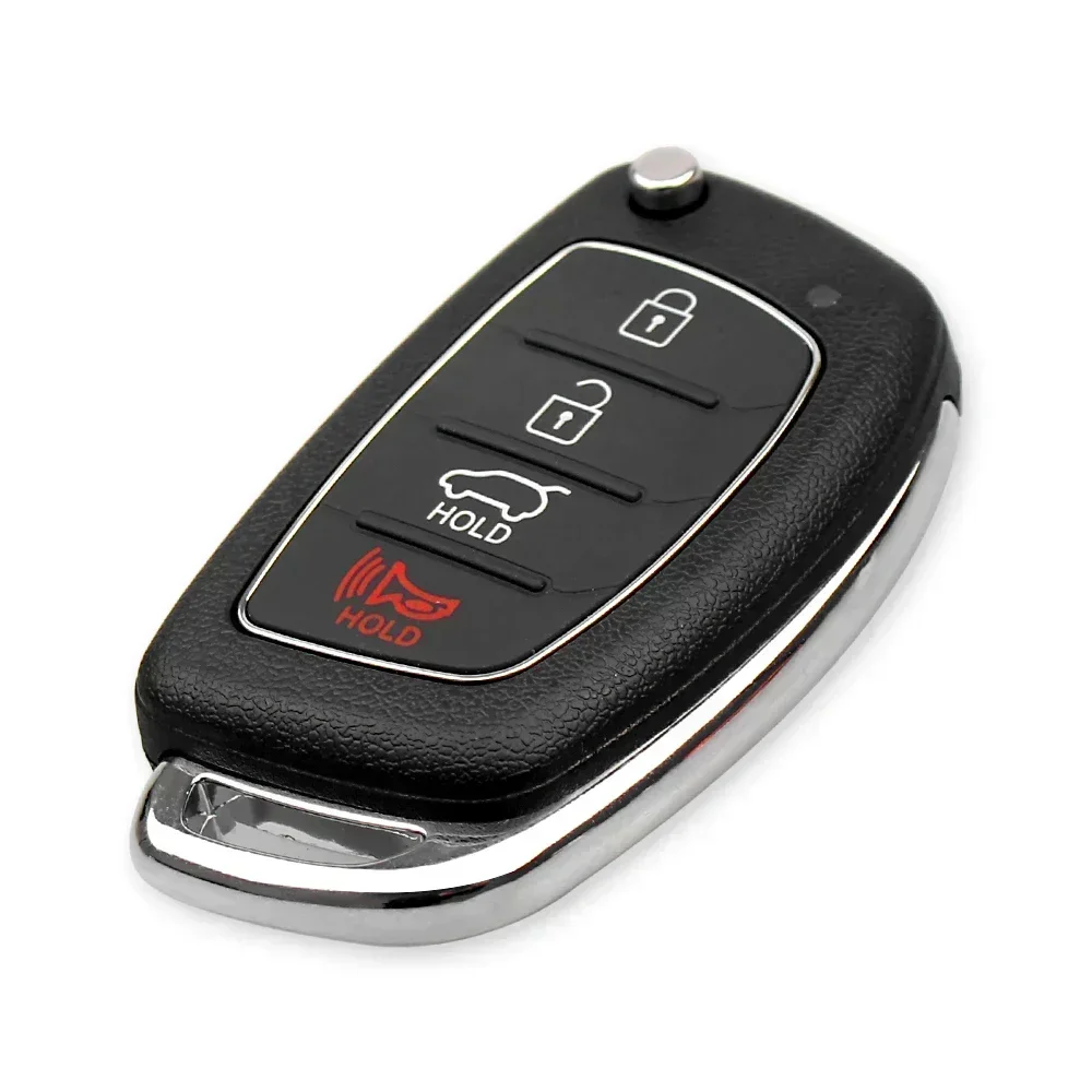 Keyyou เคสกุญแจรีโมทแบบพับได้4ปุ่มสำหรับ Hyundai Elantra Accent Ix35 IX45 I30 Solaris Tucson I20 Santa Fe