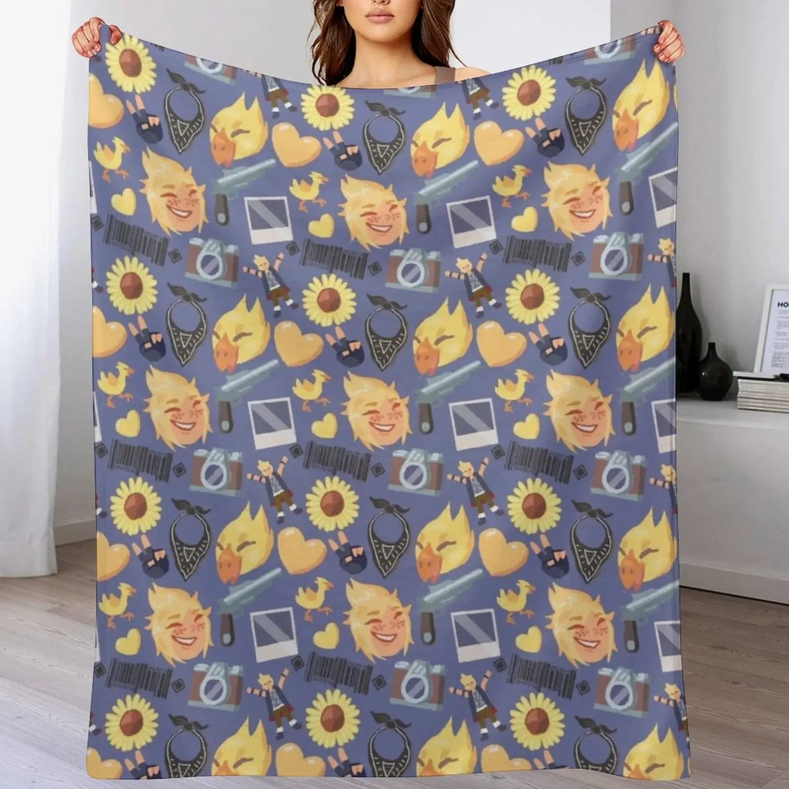 Prompto! Throw Blanket Cozy Sofa Blanket for TV Watching Napping