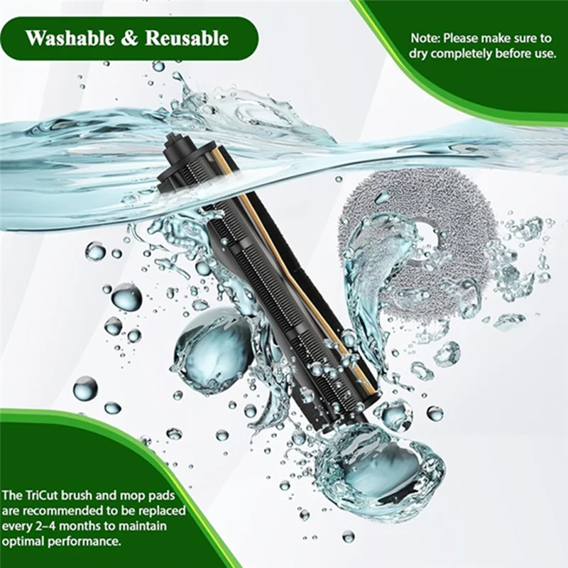 فرشاة UNCL Tricut لنماذج المكنسة الكهربائية Dreame: X40 Ultra، X30 Ultra، L30 Ultra، L10s Ultra، L20 Ultra، L10s Pro Ultra، L40 U