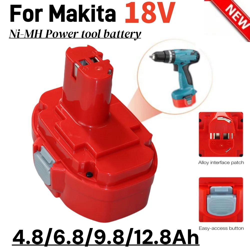 

PA18 4800/6800/9800/12800mAh For Makita 18V Ni-MH Battery Replace 1822 1823 1833 1834 1835 1835F 192828-1 192829-9