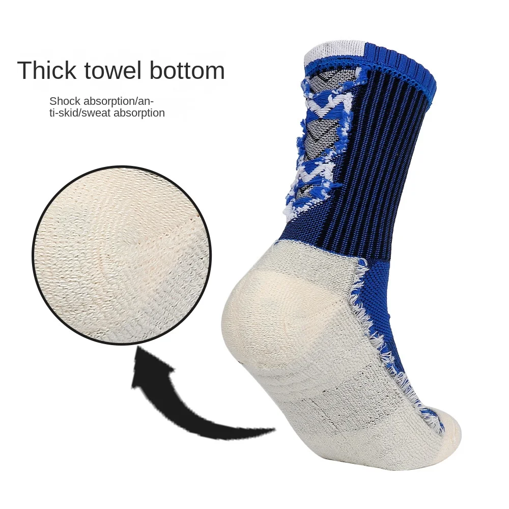 Chaussettes de football en silicone non ald pour hommes et femmes, chaussettes de sport confortables, chaussettes de tennis respirantes pour l'extérieur