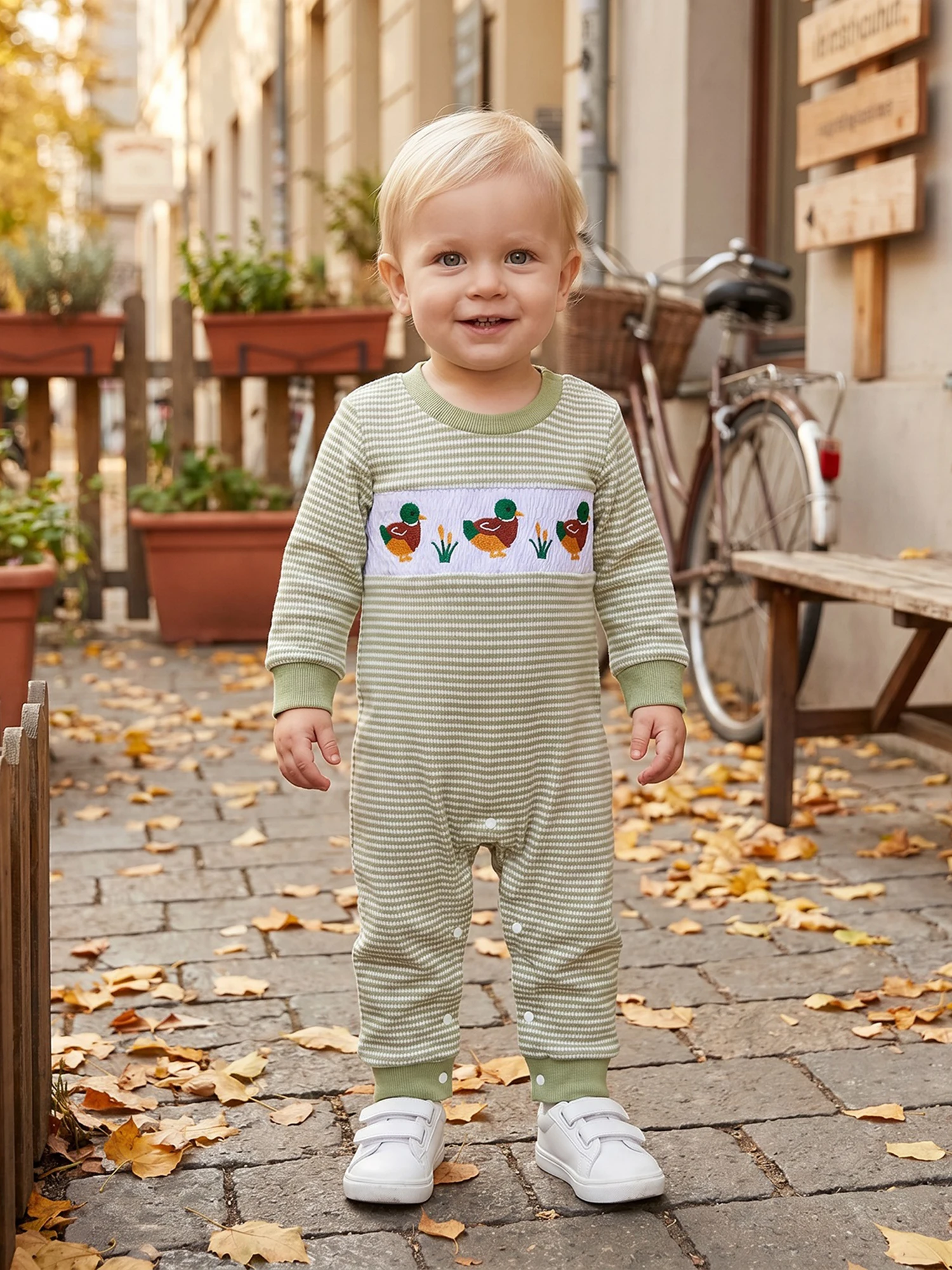 Boy Long Sleeve Long Sleeve Romper Jumpsuit Waffle Jumpsuit Romper Boy Sleeve-Romper High Quality Boy Long Sleeve Long Sleeve