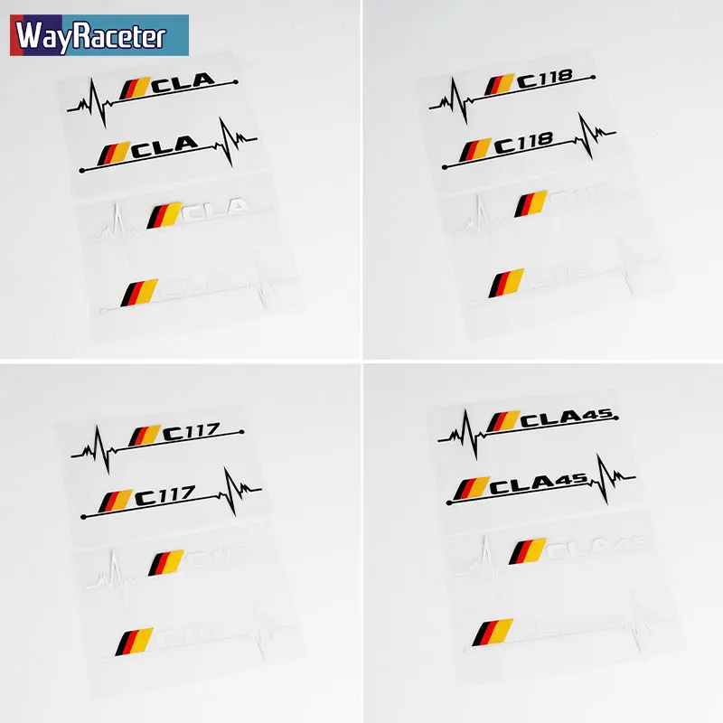 2 Pcs Reflective Vinyl Decal Germany Flag Window Sticker For Mercedes Benz CLA Class C117 C118 W117 W118 X118 X117 CLA45 35