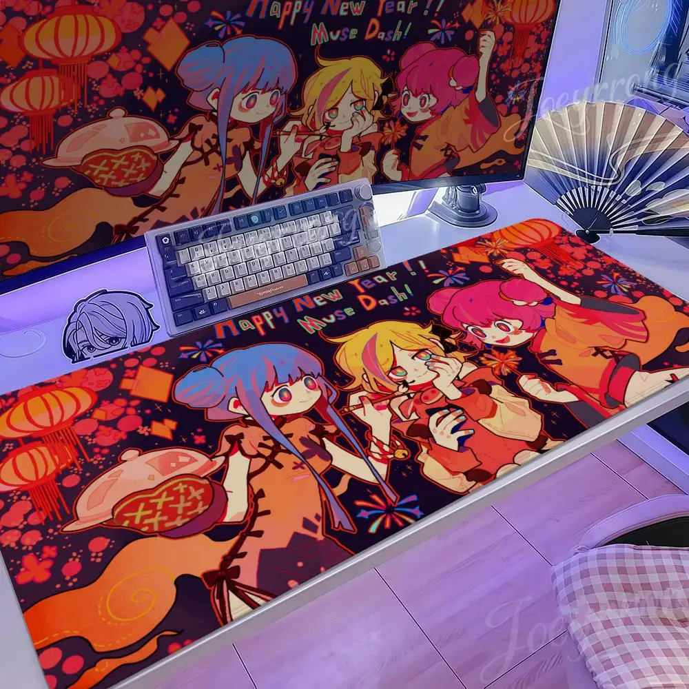 

Muse Dash Mouse Pad 1000x500 Hot Anime Taro Sakamoto Days XXL Large Gaming Non-slip Office Keyboard Mats Desk Mat